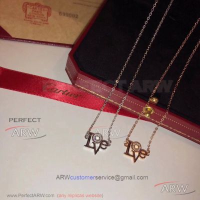 AAA Fake Cartier Love Alphabet Necklace